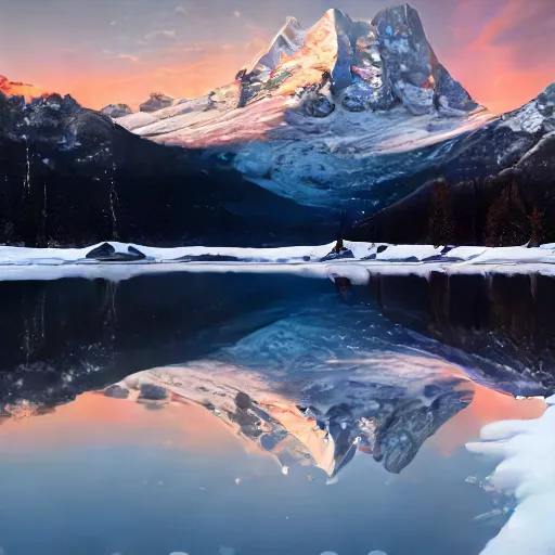 landscape rendered on a Raspberry Pi 5
